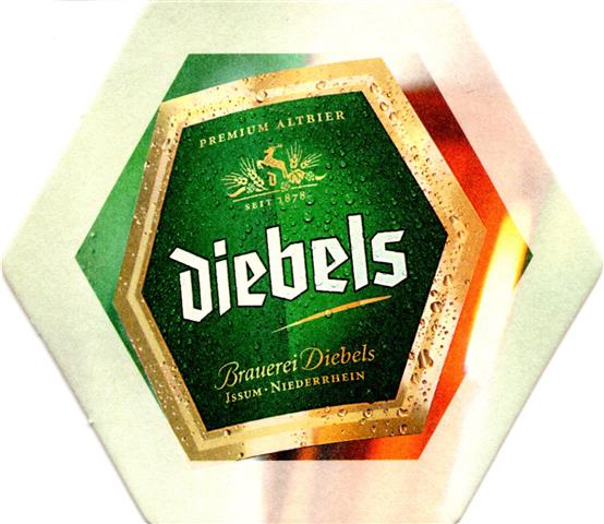 issum kle-nw diebels ein schner 1a (6eck195-premium altbier-heller rand)